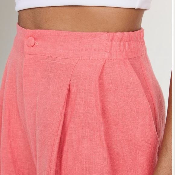 SLEEPER Women's Size‎ XL Coral Dynasty Linen High Rise Wide Leg Pants - Picture 4 of 13